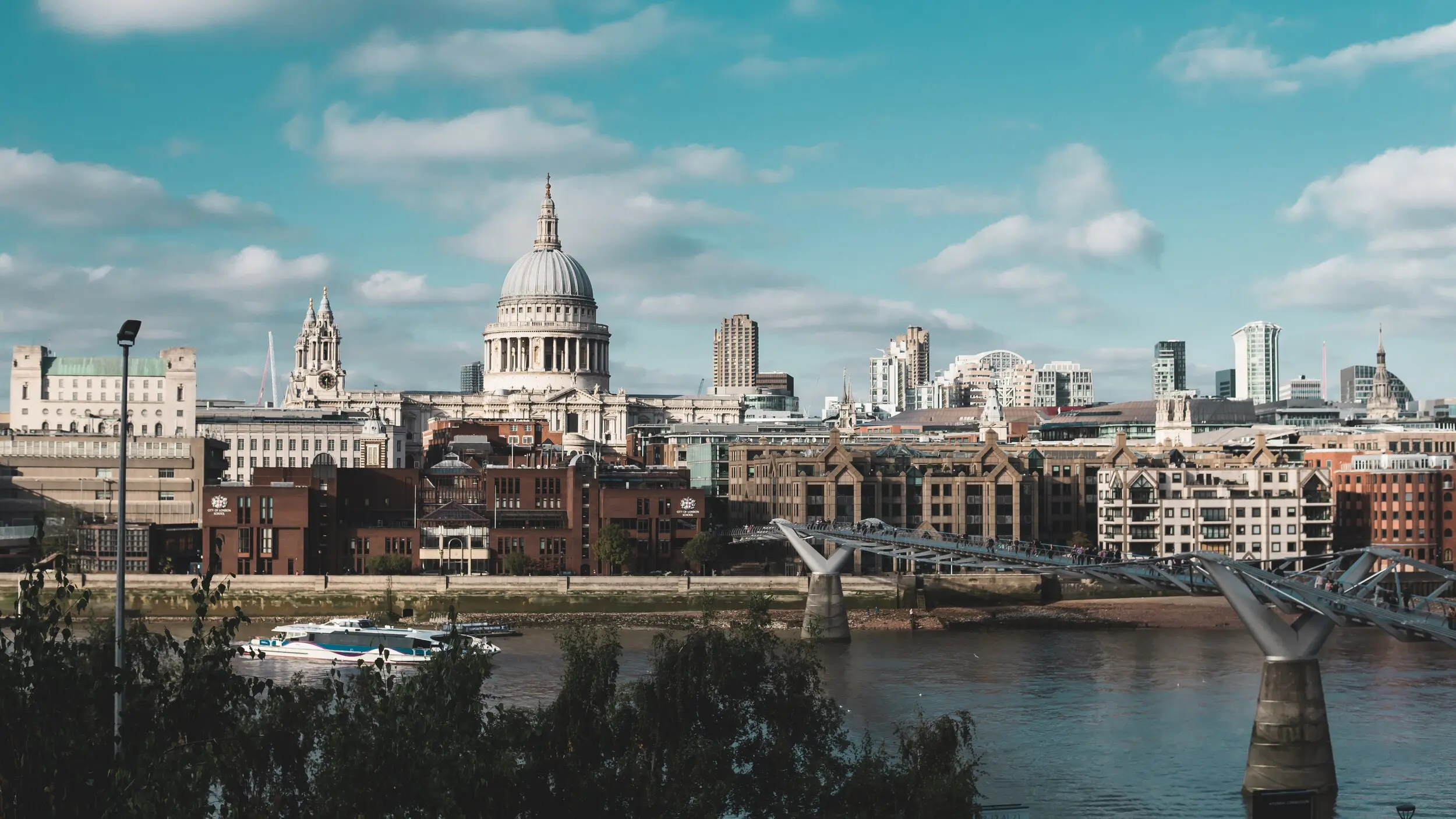 London skyline with the Thames in the foreground